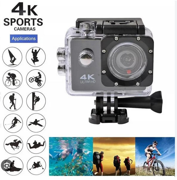 CÁMARA DEPORTIVA 4K SUMERGIBLE – PACK 2 UNIDADES